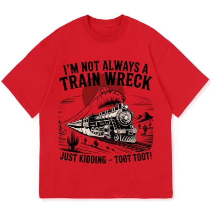 Train Wreck Cotton casual T-shirt