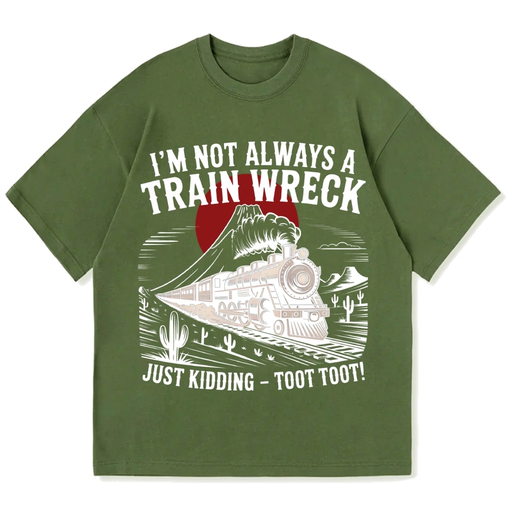 Train Wreck Cotton casual T-shirt