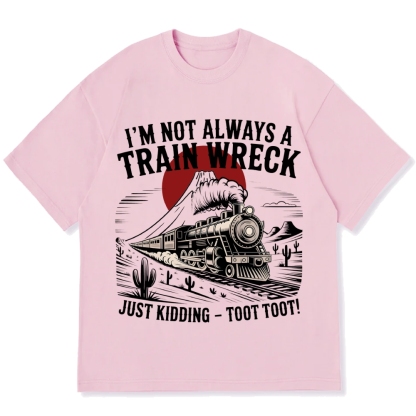 Train Wreck Cotton casual T-shirt
