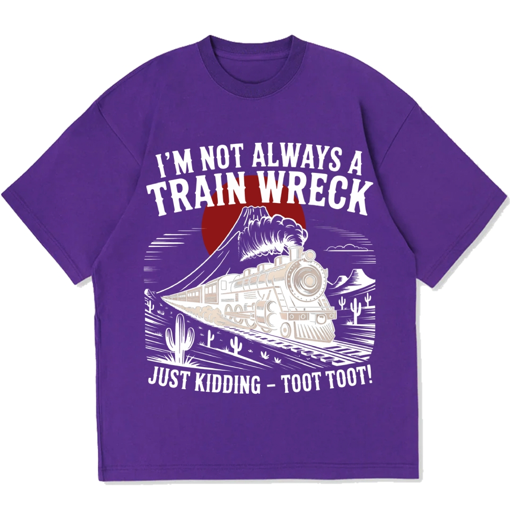Train Wreck Cotton casual T-shirt