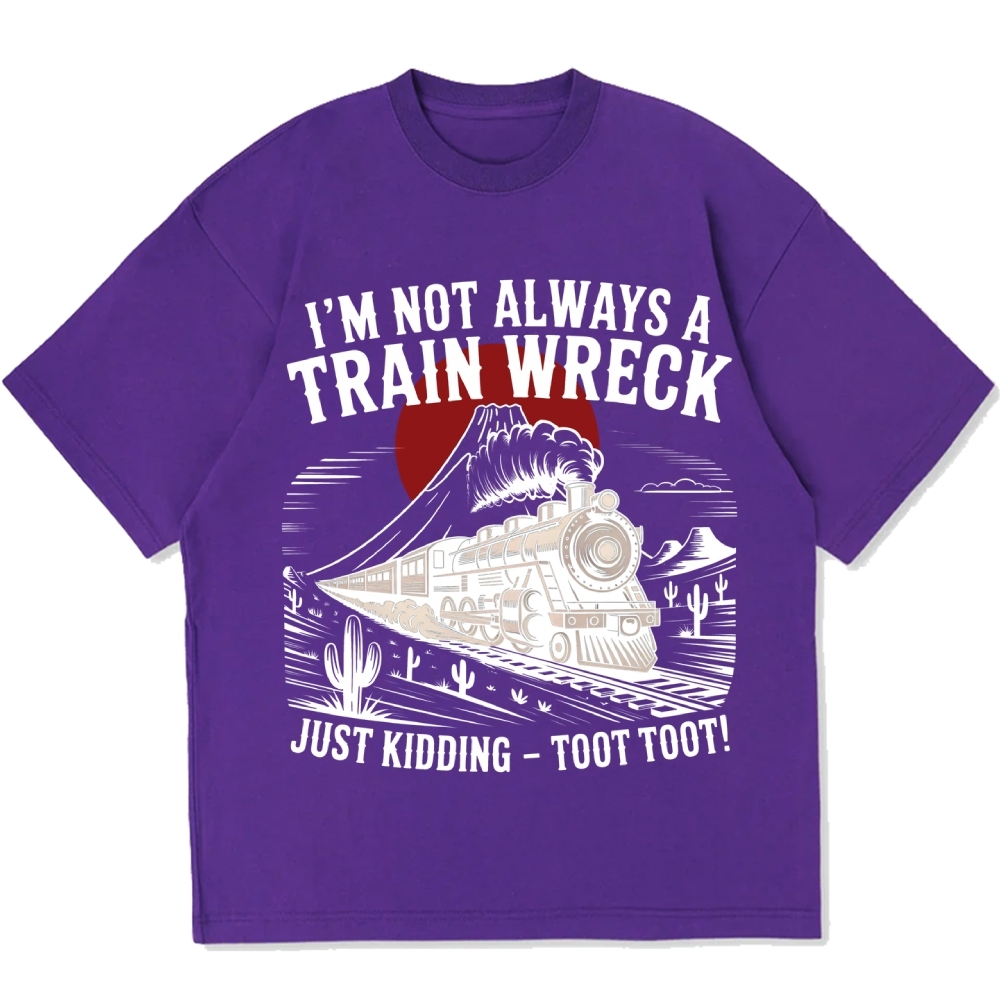 Train Wreck Cotton casual T-shirt