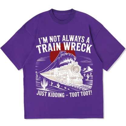 Train Wreck Cotton casual T-shirt