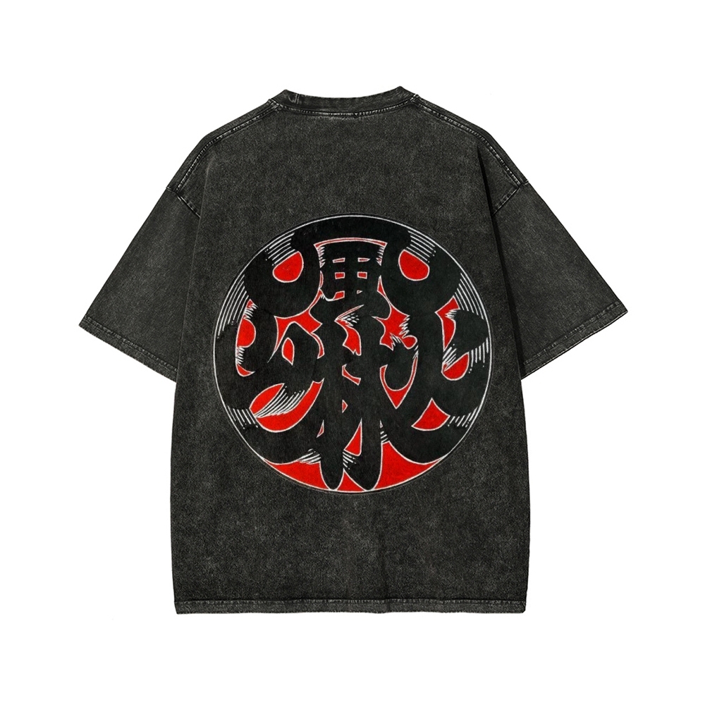 Japanese Traditional PattFu-RIn-Ka-San Front And Back Printing Washed 