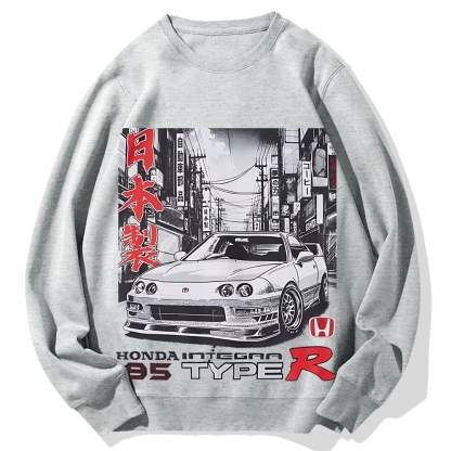 Japanese Racing Car Cotton Sweatshirt