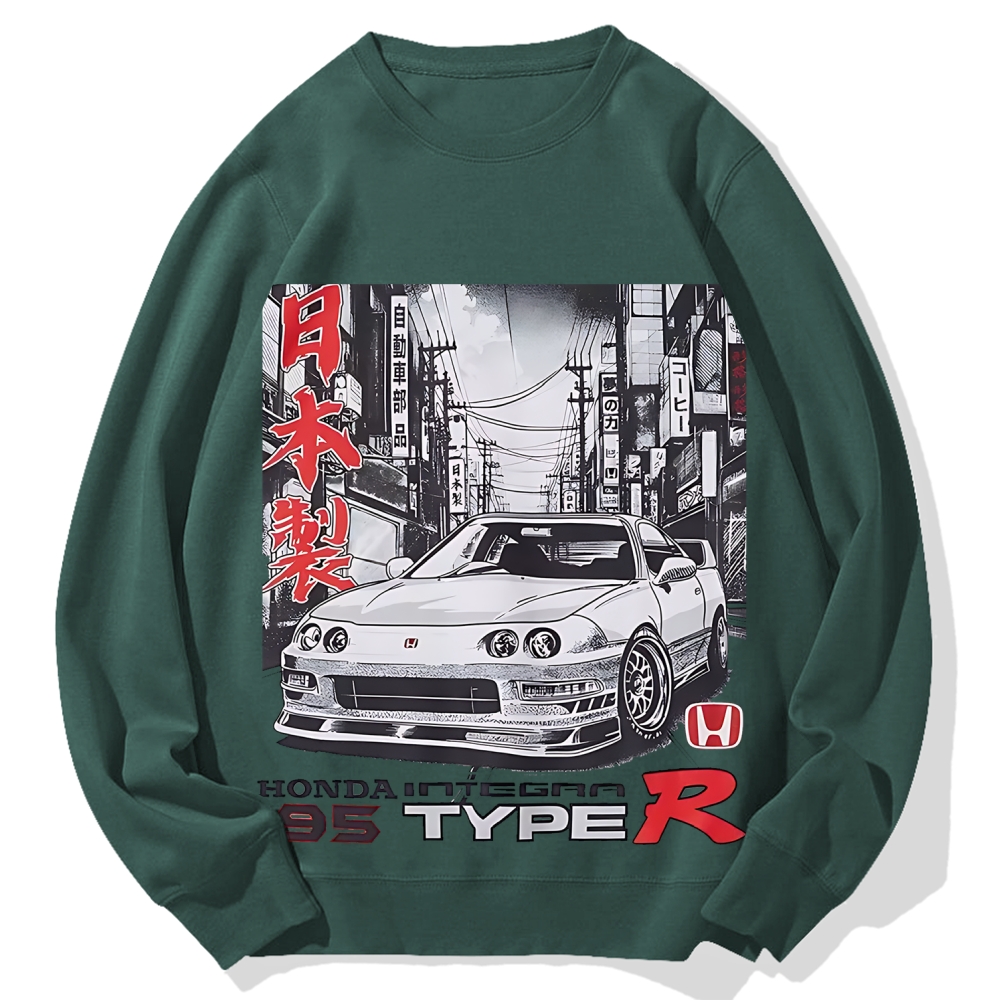 Japanese Racing Car Cotton Sweatshirt