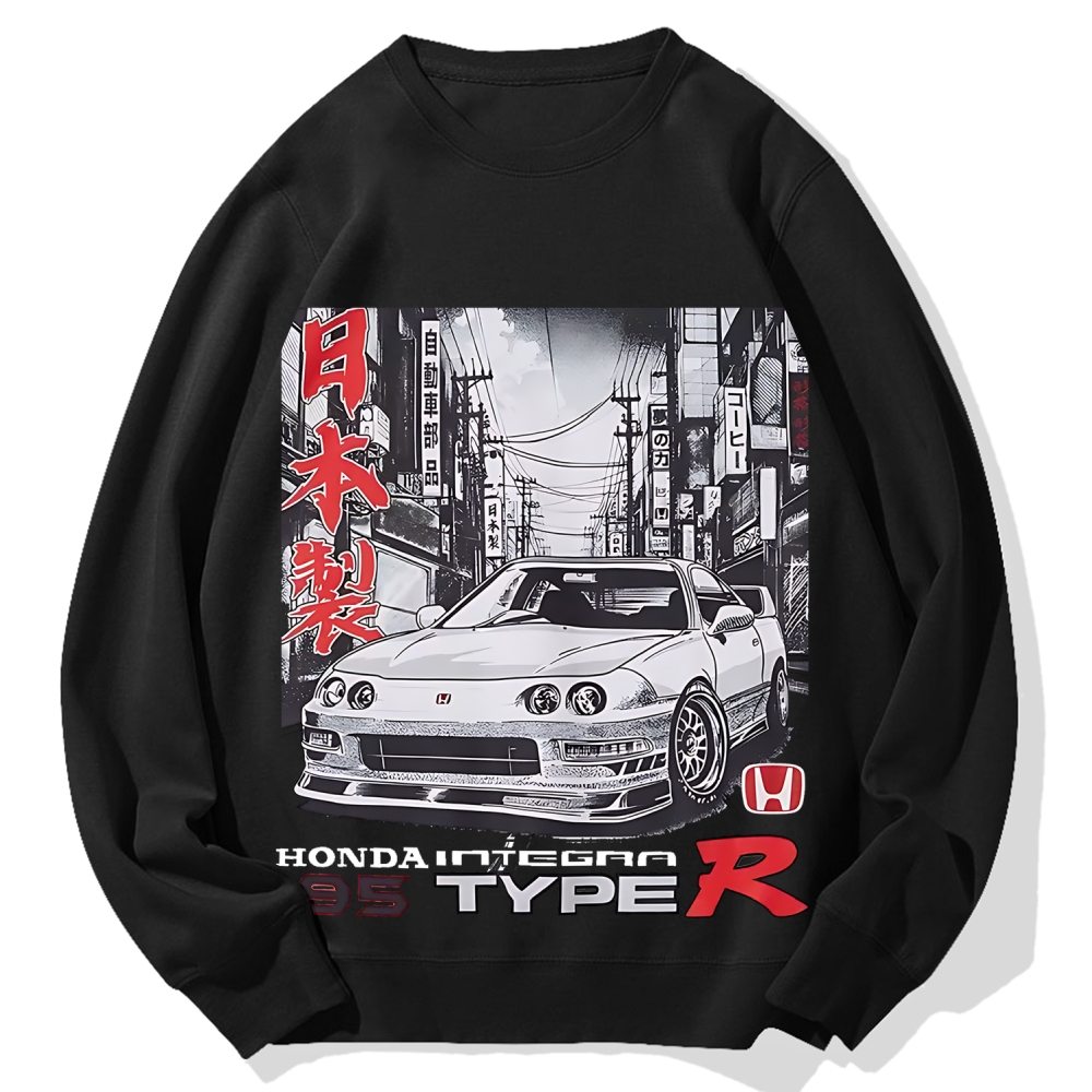 Japanese Racing Car Cotton Sweatshirt