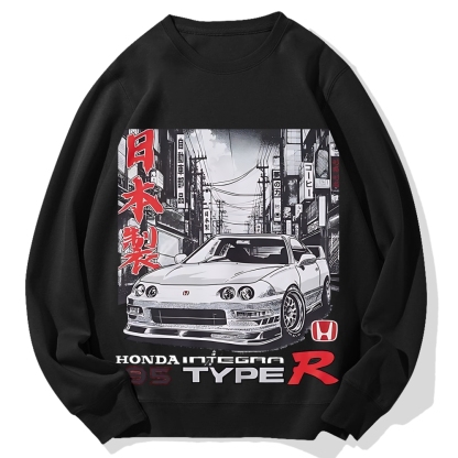 Japanese Racing Car Cotton Sweatshirt