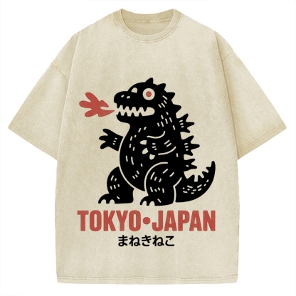 Japanese Lucky Monster Vintage Washed T-shirt
