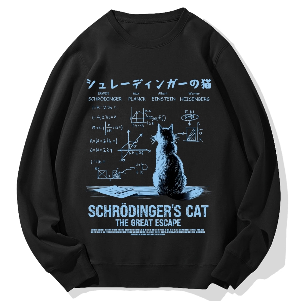 Schrodinger's Cat Escape Plan Cotton Sweatshirt