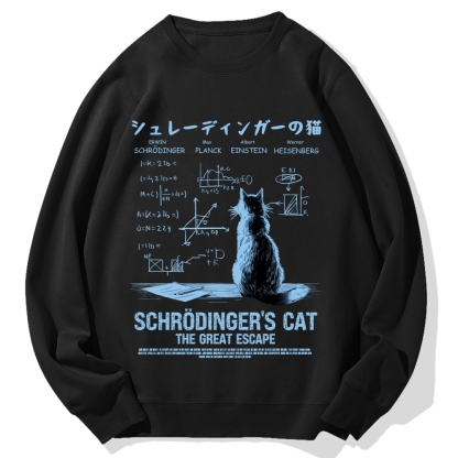 Schrodinger's Cat Escape Plan Cotton Sweatshirt