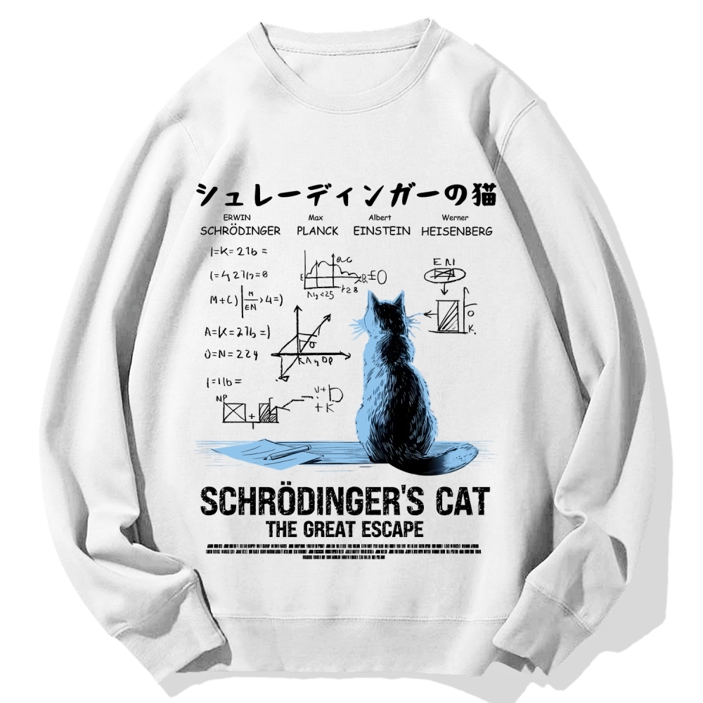Schrodinger's Cat Escape Plan Cotton Sweatshirt