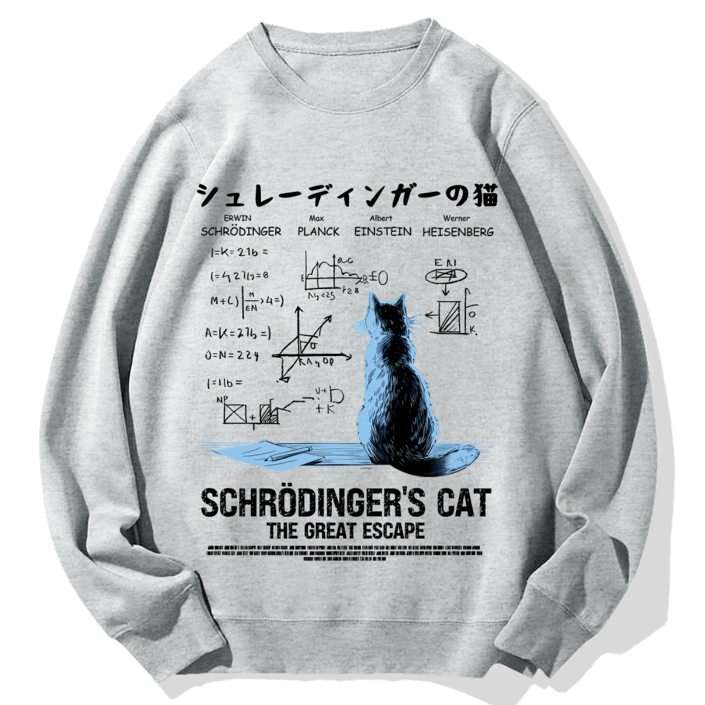 Schrodinger's Cat Escape Plan Cotton Sweatshirt