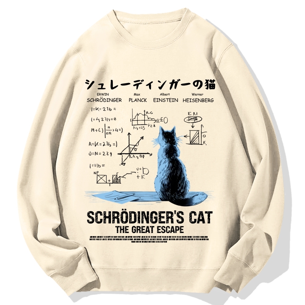 Schrodinger's Cat Escape Plan Cotton Sweatshirt