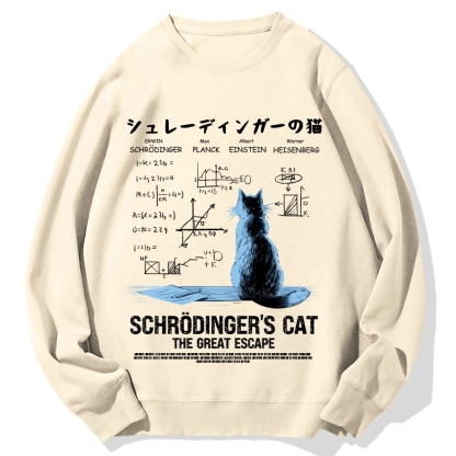 Schrodinger's Cat Escape Plan Cotton Sweatshirt