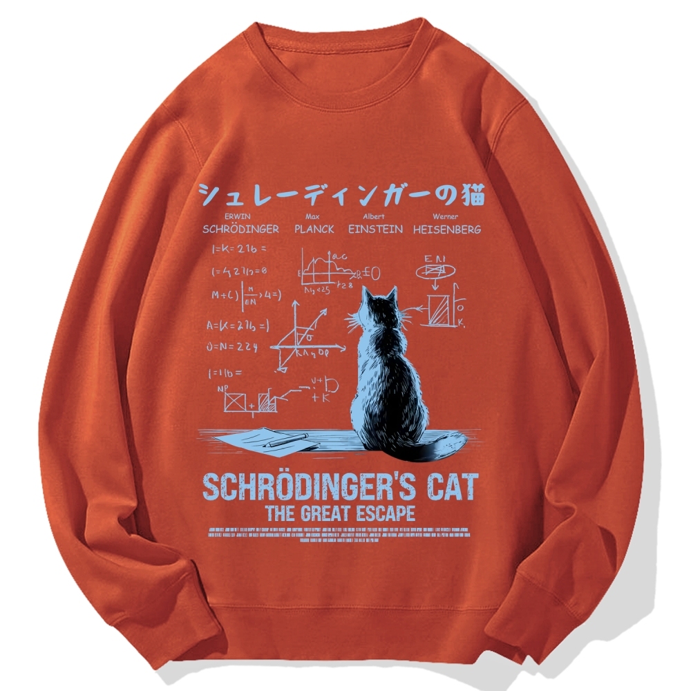 Schrodinger's Cat Escape Plan Cotton Sweatshirt