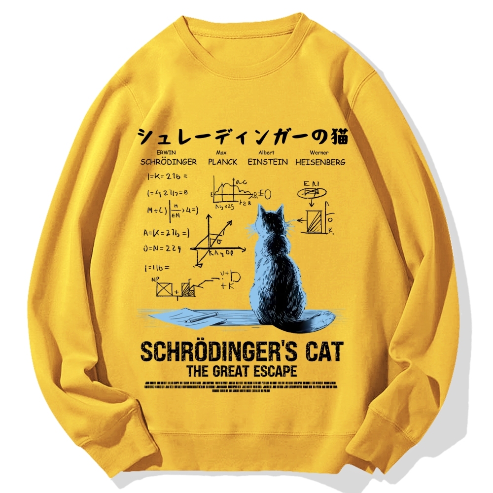 Schrodinger's Cat Escape Plan Cotton Sweatshirt