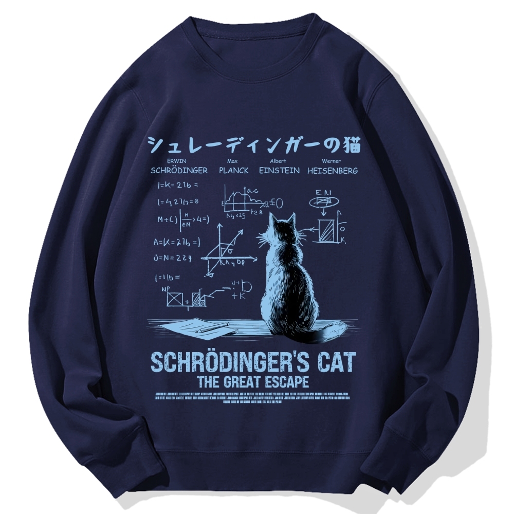 Schrodinger's Cat Escape Plan Cotton Sweatshirt