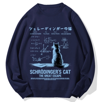 Schrodinger's Cat Escape Plan Cotton Sweatshirt