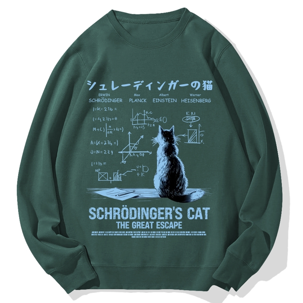 Schrodinger's Cat Escape Plan Cotton Sweatshirt