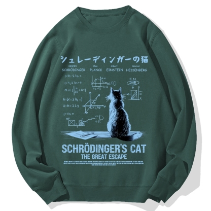 Schrodinger's Cat Escape Plan Cotton Sweatshirt