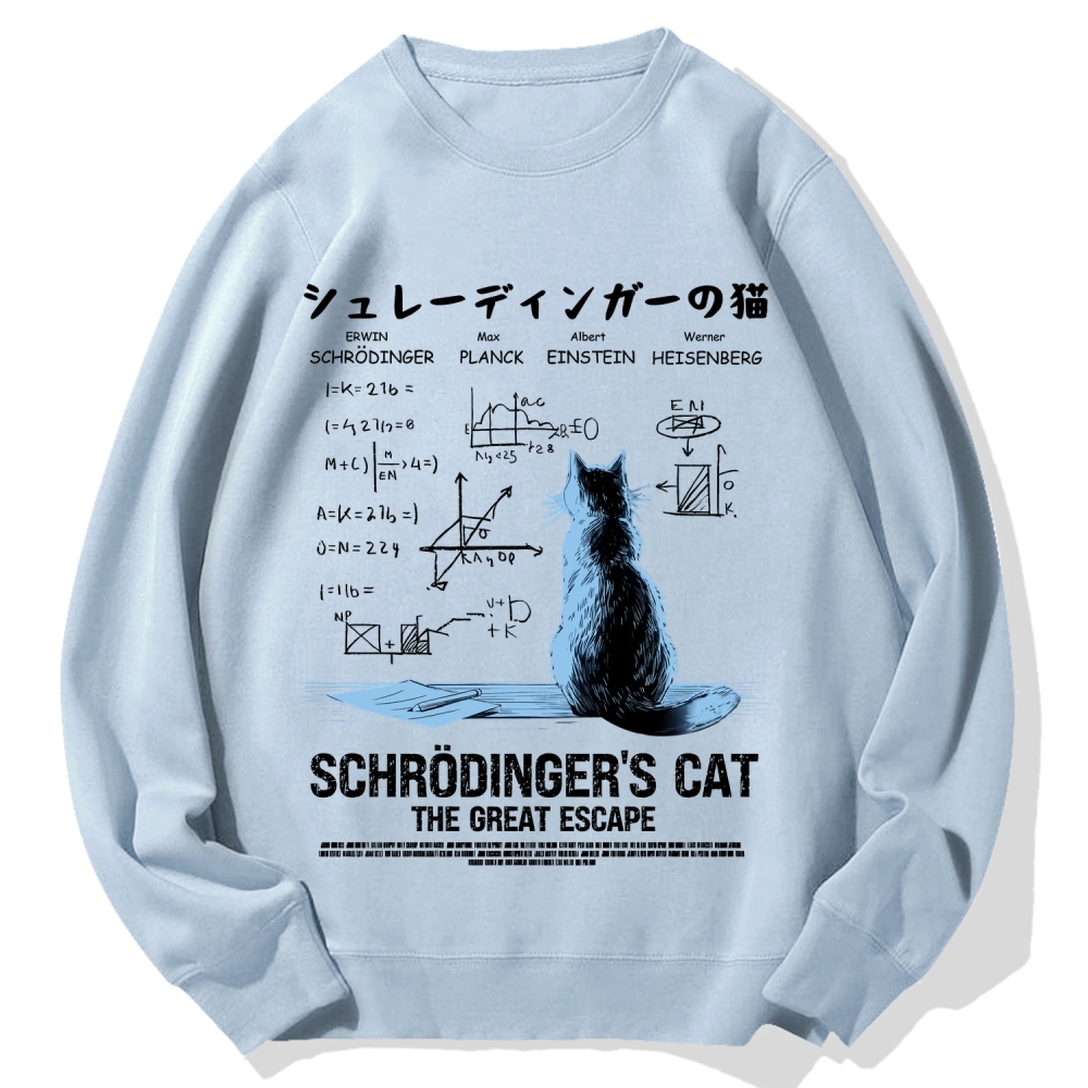 Schrodinger's Cat Escape Plan Cotton Sweatshirt
