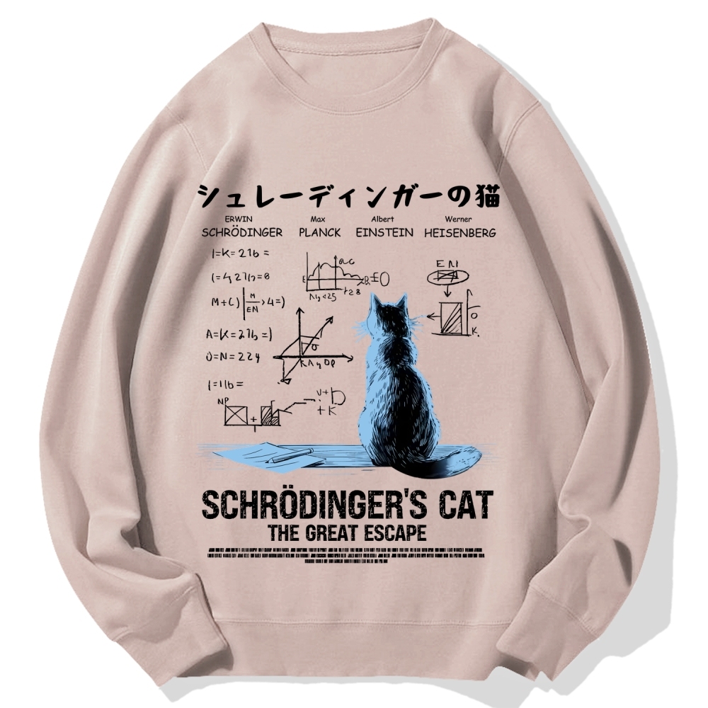 Schrodinger's Cat Escape Plan Cotton Sweatshirt