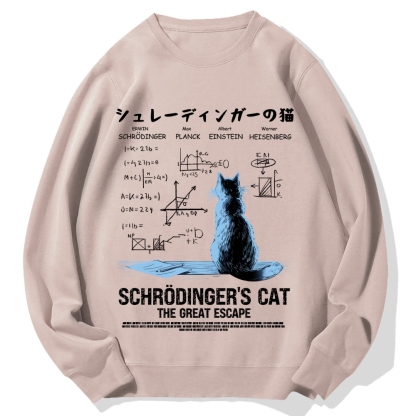 Schrodinger's Cat Escape Plan Cotton Sweatshirt