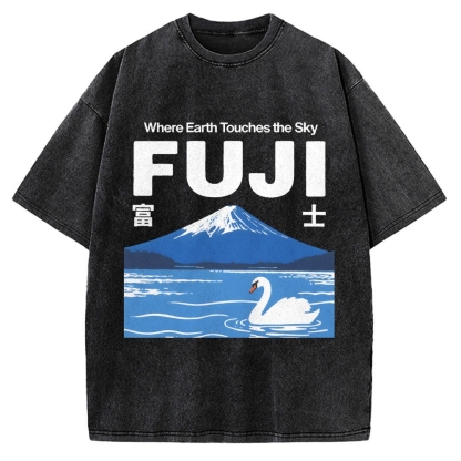 Japan Mount Fuji Vintage Washed T-shirt