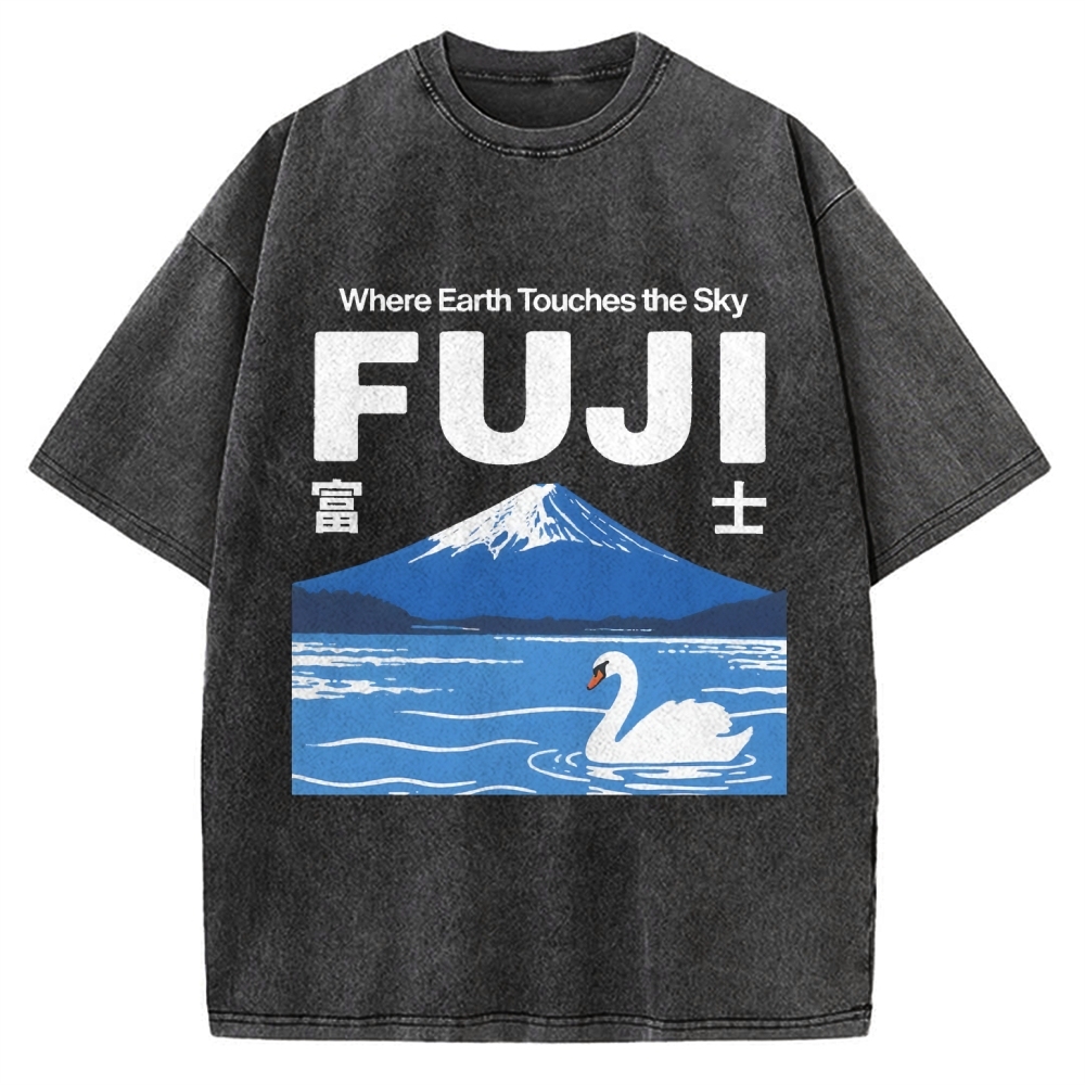 Japan Mount Fuji Vintage Washed T-shirt