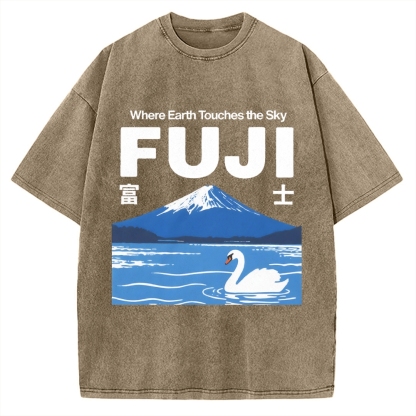 Japan Mount Fuji Vintage Washed T-shirt