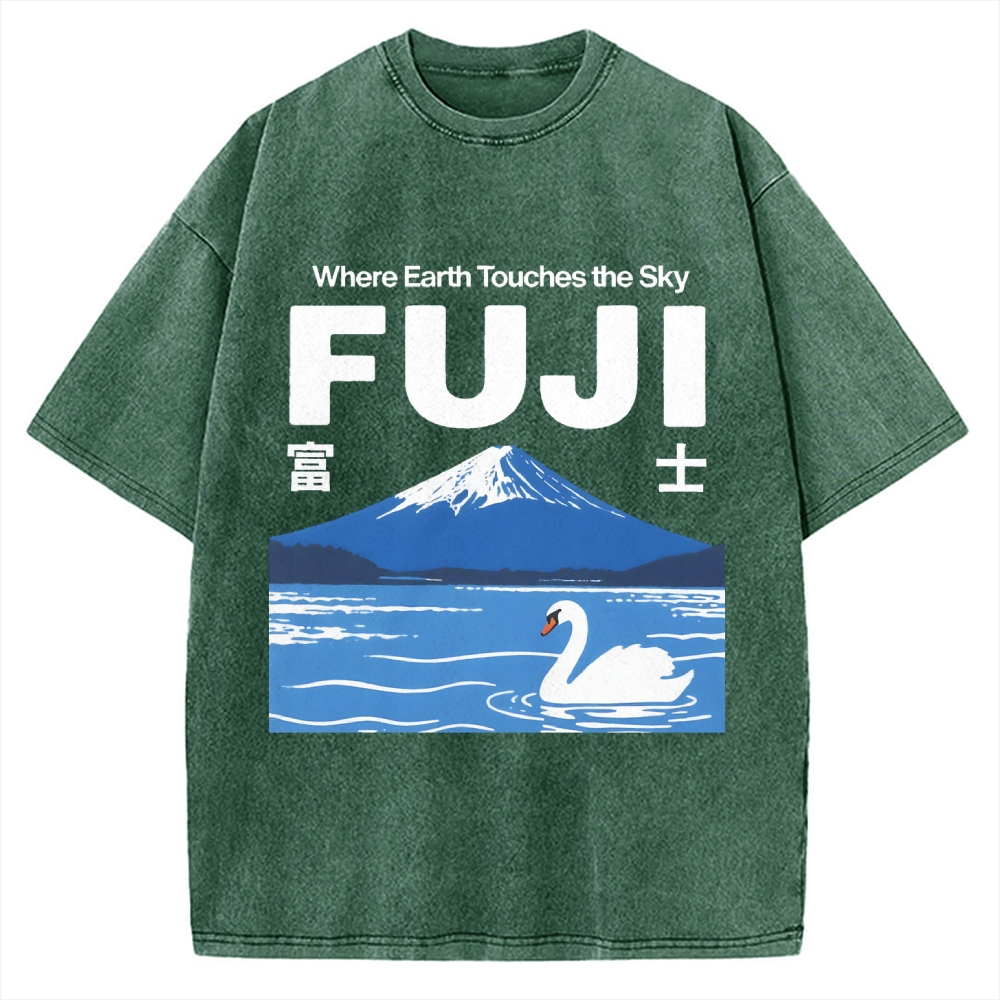 Japan Mount Fuji Vintage Washed T-shirt