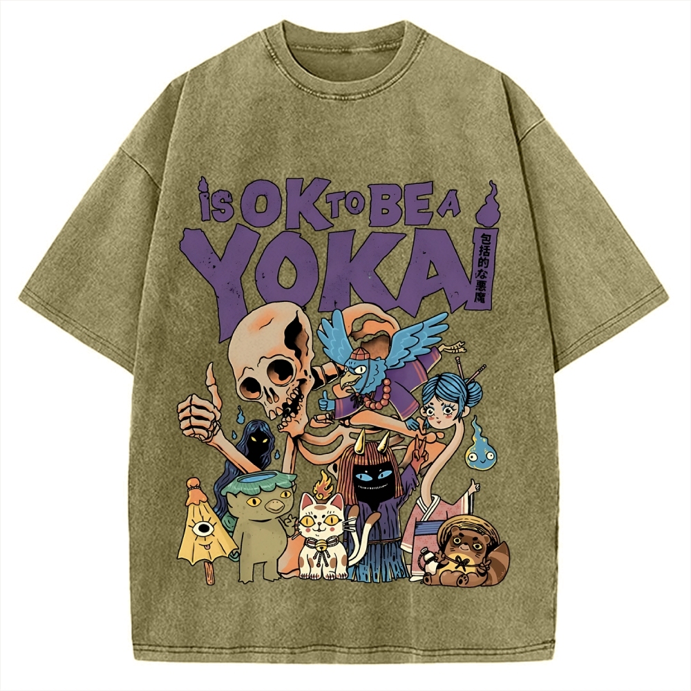 Ok yokai Vintage Washed T-shirt