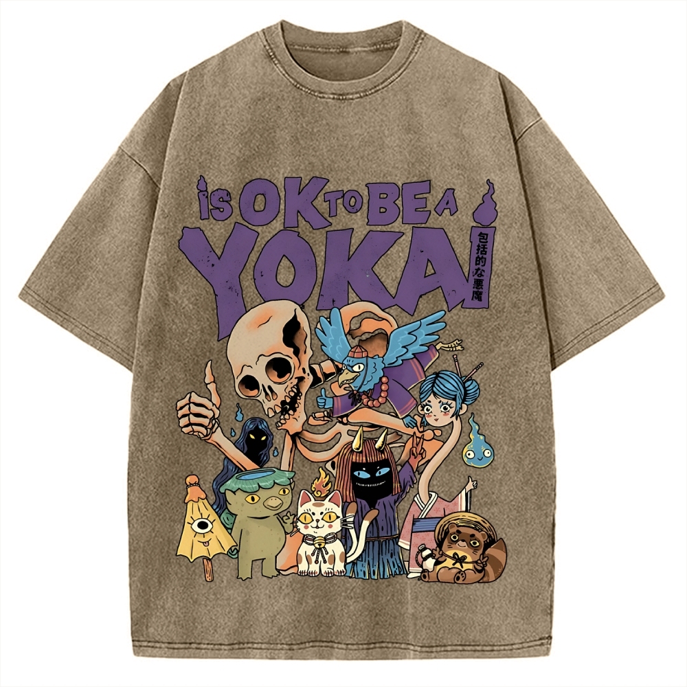 Ok yokai Vintage Washed T-shirt
