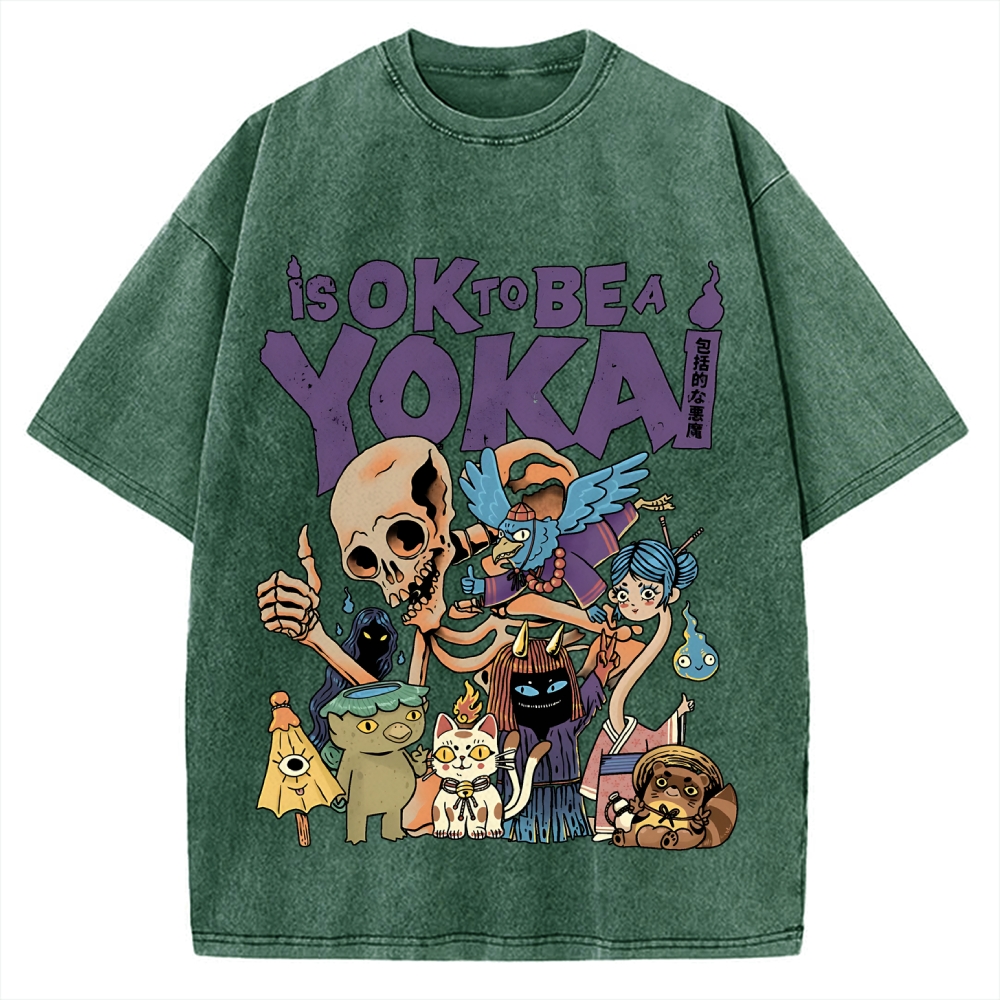 Ok yokai Vintage Washed T-shirt