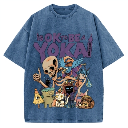 Ok yokai Vintage Washed T-shirt