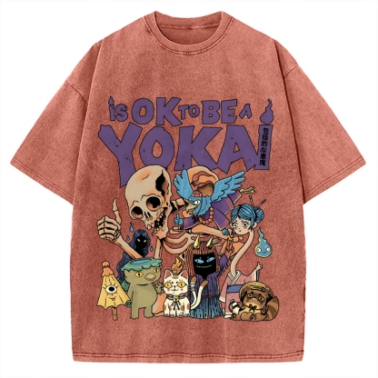 Ok yokai Vintage Washed T-shirt