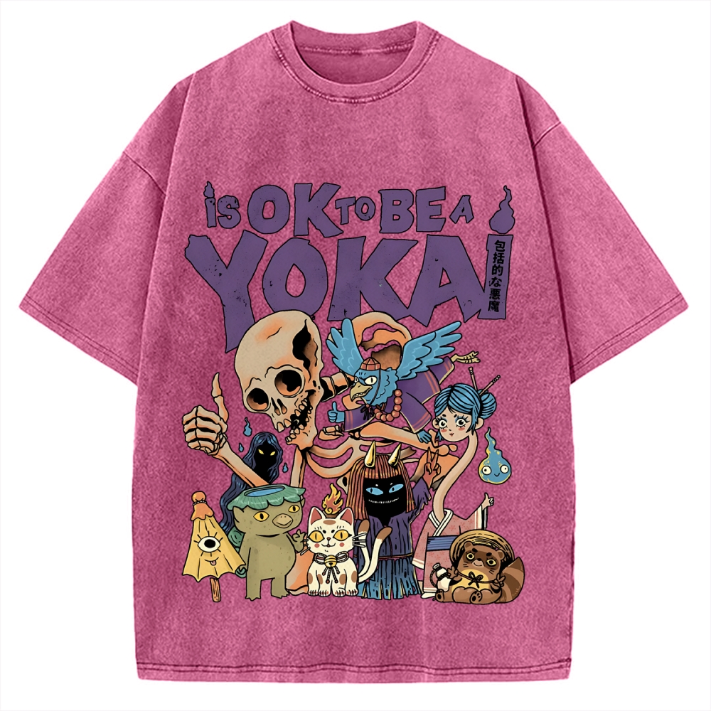 Ok yokai Vintage Washed T-shirt