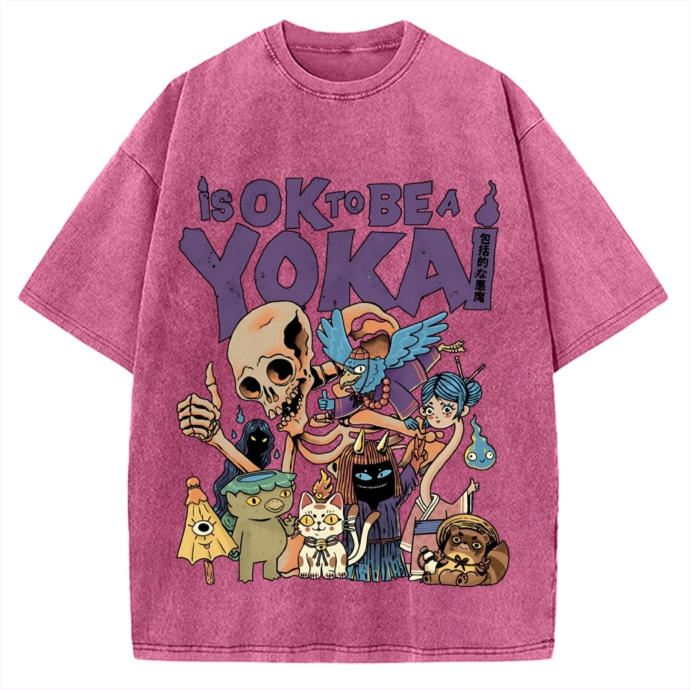 Ok yokai Vintage Washed T-shirt