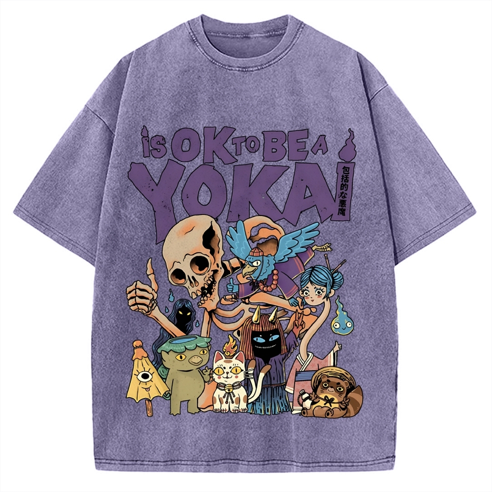 Ok yokai Vintage Washed T-shirt