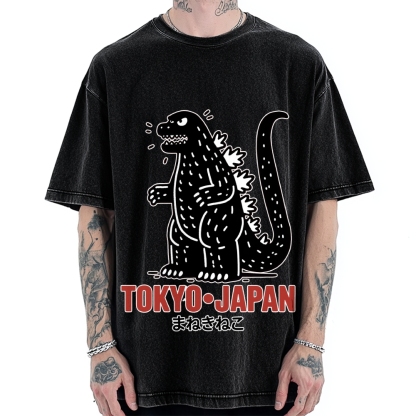Lucky Monster Tokyo Japan Vintage Washed T-shirt