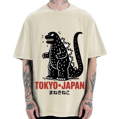 Lucky Monster Tokyo Japan Vintage Washed T-shirt