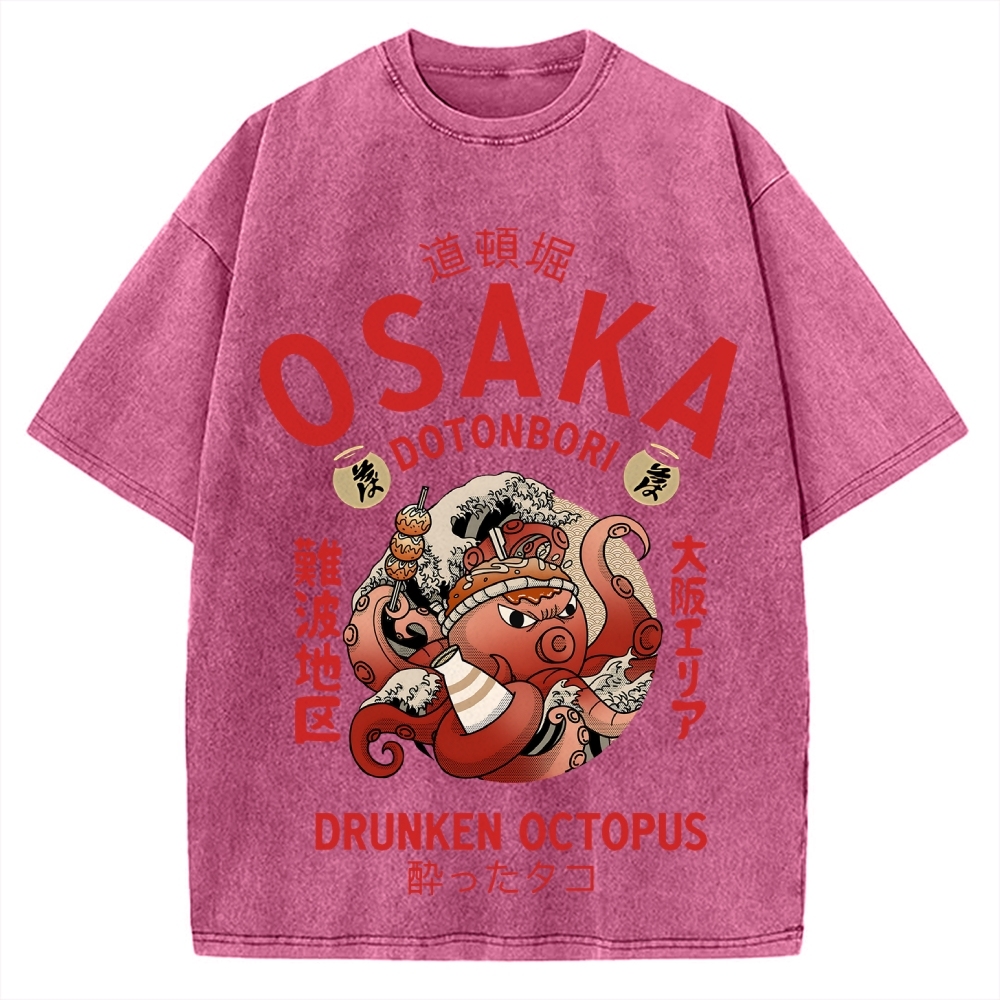 Osaka Drunken Octopus Vintage Washed T-shirt