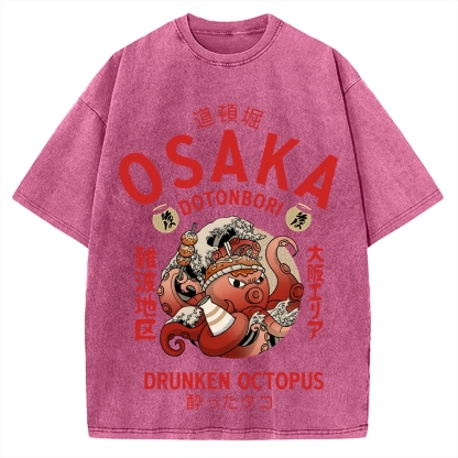 Osaka Drunken Octopus Vintage Washed T-shirt