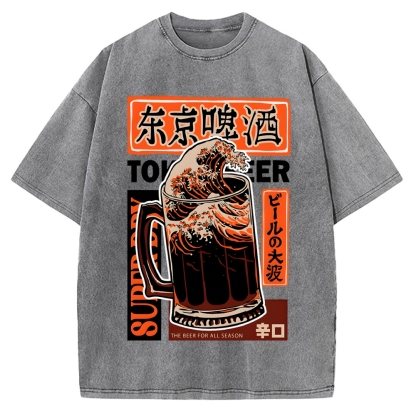 Beer Wave Vintage Washed T-shirt