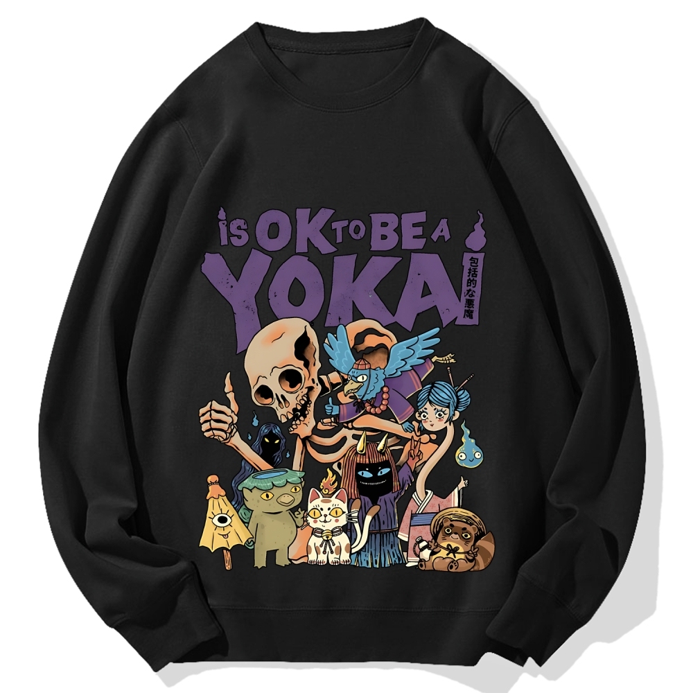 OK Yokai Japanese Ghost Cotton Sweatshirt
