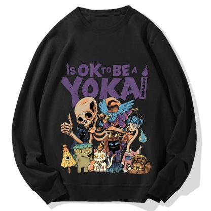 OK Yokai Japanese Ghost Cotton Sweatshirt