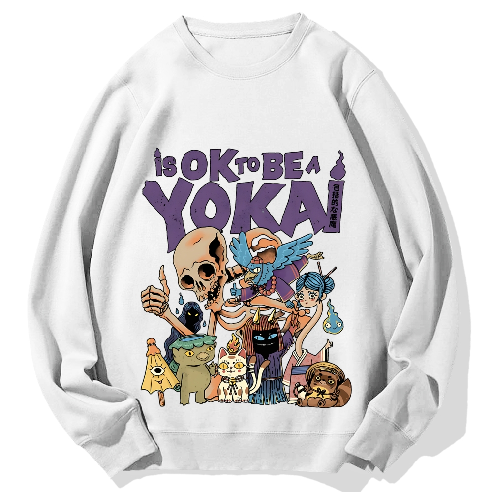 OK Yokai Japanese Ghost Cotton Sweatshirt