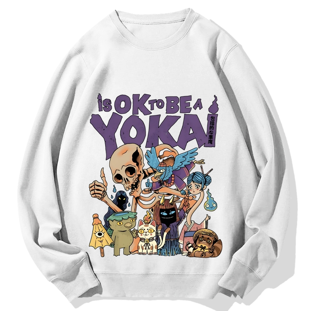 OK Yokai Japanese Ghost Cotton Sweatshirt
