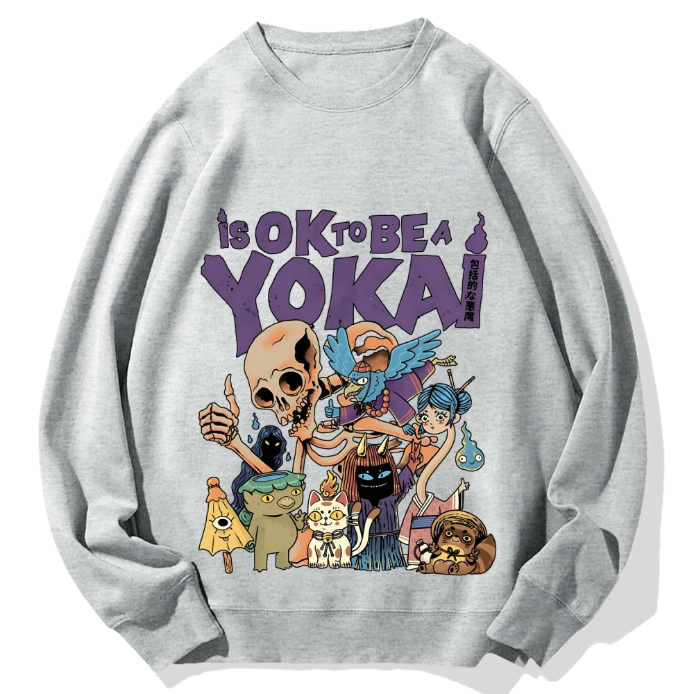 OK Yokai Japanese Ghost Cotton Sweatshirt