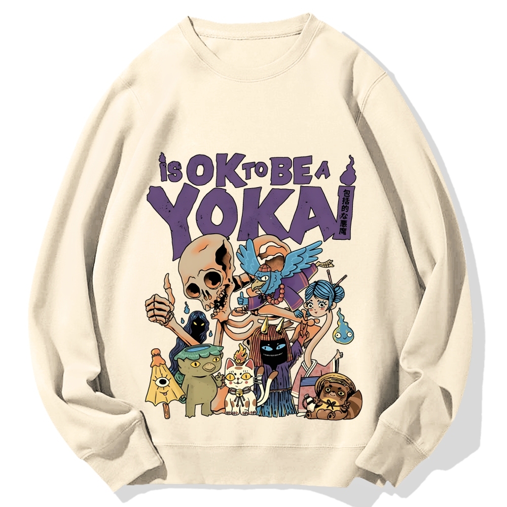 OK Yokai Japanese Ghost Cotton Sweatshirt